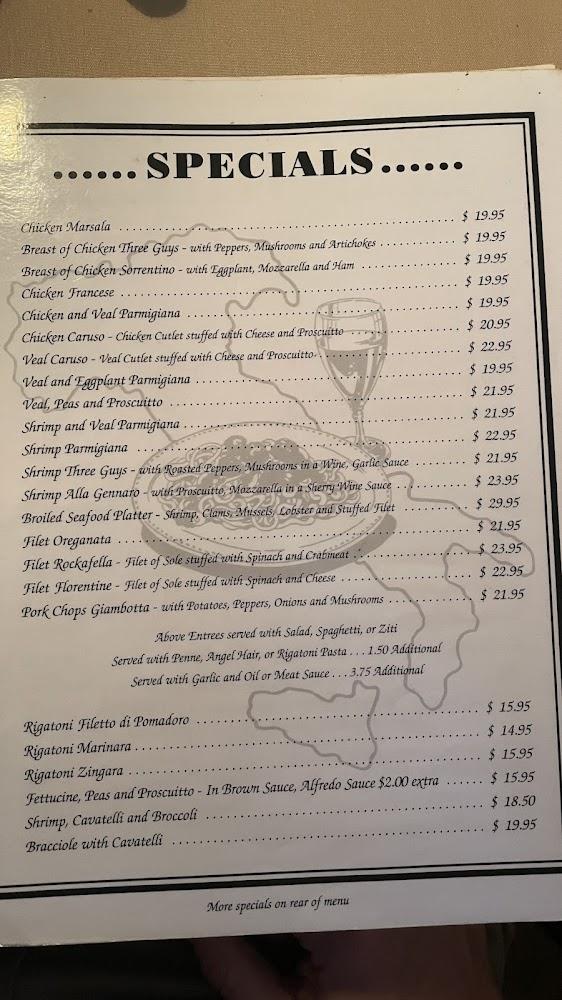 Three Guys Menu image 4